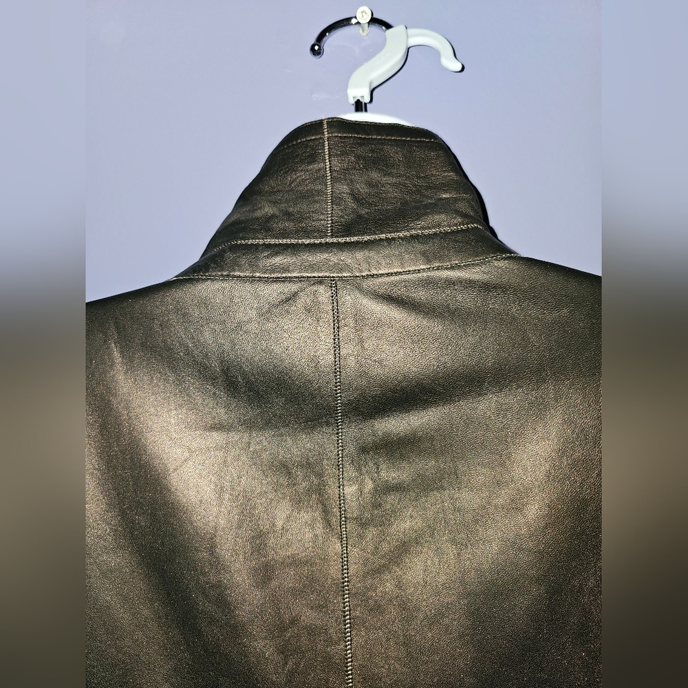 Custom Reversible Leopard Print Leather Jacket - image 5